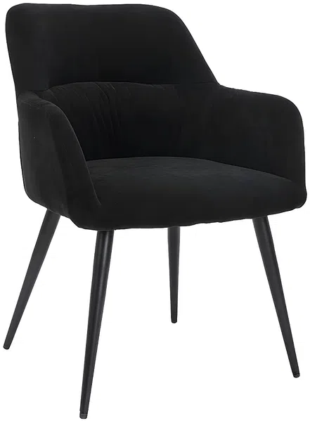 Vente-unique - HEKA Stuhl Stoff Schwarz - B 61 cm x H 78 cm x L 59,5 cm Bild 5