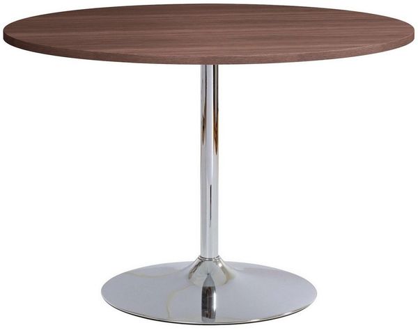 OTTO home Esstisch Trompet, rund, Ø110 cm, Tischplatte Hochglanz oder Holzoptik, Trompetenfuß