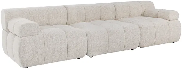 Vente-unique - FACIVIL Sofa Stoff Beige - B 94 cm x H 70 cm x L 282 cm