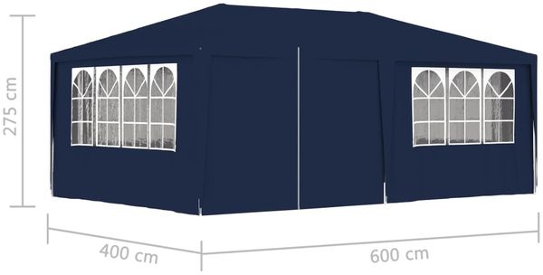 vidaXL Profi-Partyzelt mit Seitenwänden 4×6 m Blau 90 g/m² 48528 Bild 10