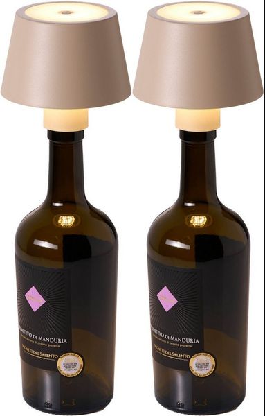 Northpoint LED Außen-Tischleuchte Flaschenlampe mit Touchsensor & Akku Dimmbar