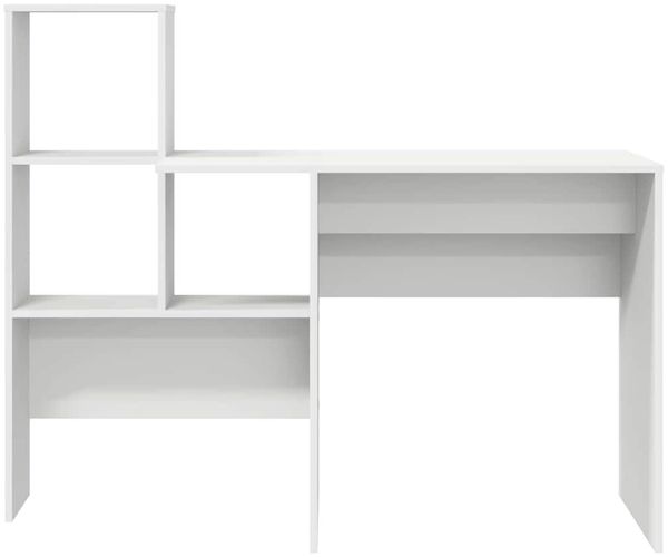 vidaXL Schreibtisch mit Regal Weiß 131,5 x 50 x 106,5 cm Holzwerkstoff 3337265 Bild 7