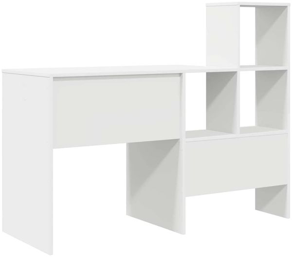 vidaXL Schreibtisch mit Regal Weiß 131,5 x 50 x 106,5 cm Holzwerkstoff 3337265 Bild 8