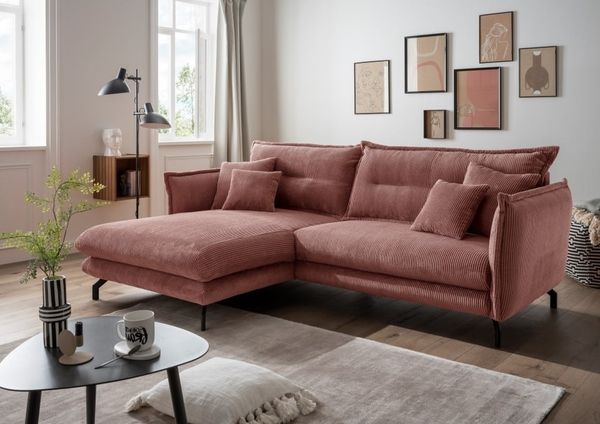 Vintage Designer Ecksofa Lava von Benformato - in Mikrofaser oder exklusivem Cord-Stoff