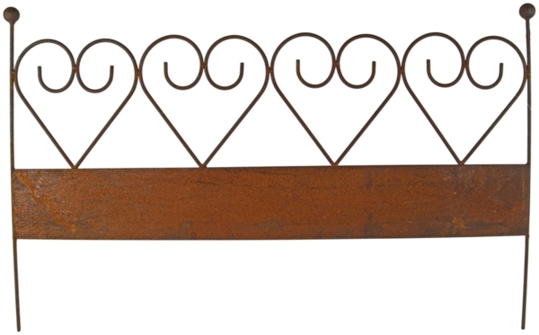 Rankzaun / Steckzaun / Beetbegrenzung Herzen ca. 51 cm - Gartendekoration
