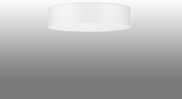 Deckenleuchte, Weiß, Stoff, Glas, Stahl, L 50 cm Bild 2