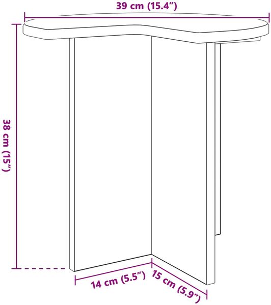 vidaXL Beistelltisch mit Speicher 2 pcs Geräucherte Eiche Ø 39 x 38 cm 8001090 Bild 6