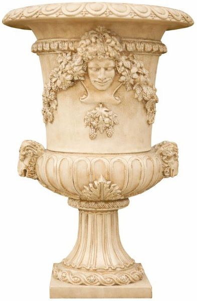 Casa Padrino Luxus Barock Garten Deko Keramik Blumentopf Antik Beige Ø 102 x H. 162 cm