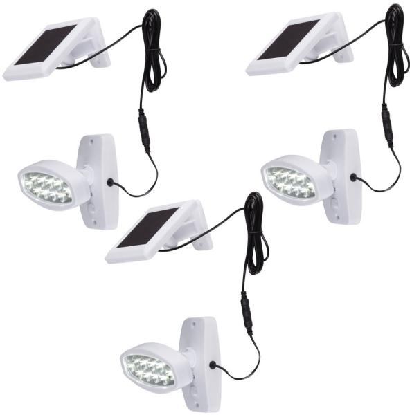 3er Set LED Wandleuchten mit Bewegungsmelder