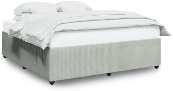 vidaXL Bettgestell ohne Matratze Hellgrau 180x200 cm Samt 3285024