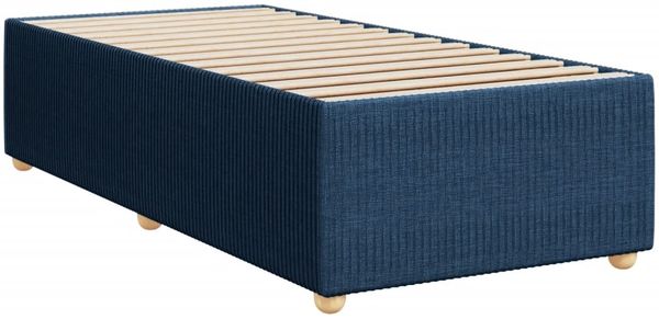 vidaXL Boxspringbett mit Matratze Blau 90x200 cm Stoff 3294252 Bild 10