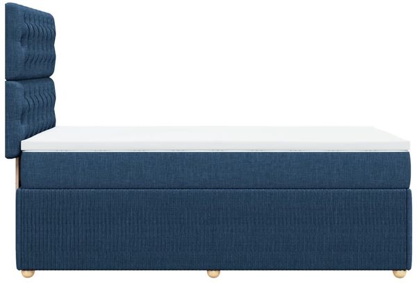 vidaXL Boxspringbett mit Matratze Blau 90x200 cm Stoff 3294252 Bild 7