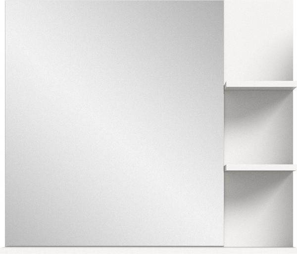 furnling Badezimmerspiegelschrank Lauri 3 Ablageböden, große Spiegelfront, Badmöbel, modern, 80 cm breit