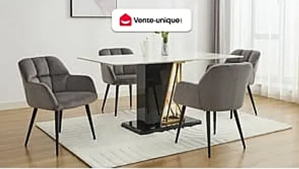 Stuhl 2er-Set PEGA - Samt & Metall - Grau