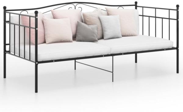 vidaXL Schlafsofa Bettgestell Schwarz Metall 90x200 cm [324779]