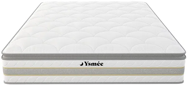 Vente-unique - Taschenfederkernmatratze mit Übermatratze - 1 Zone - Härtegrad 2 - 160 x 200 cm - CANTERBURY von YSMÉE Bild 4