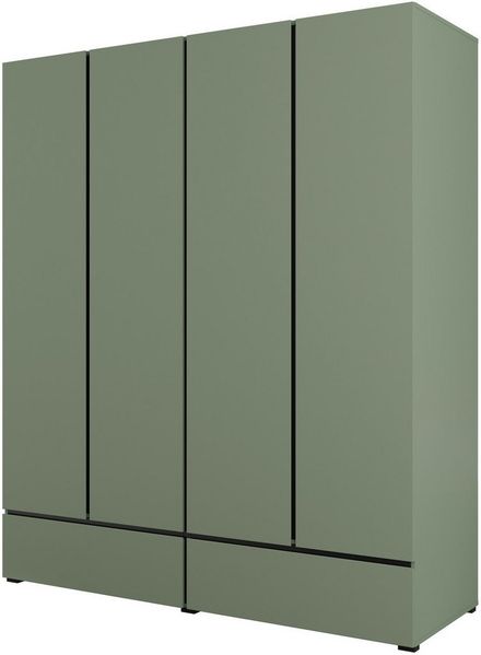 OTTO home Kleiderschrank Cross, moderner griffloser Kleiderschrank Wäscheschrank mit Schublade, Garderobe, Türen