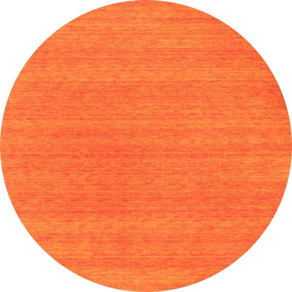 Gabbeh Teppich - Softy - Uni 150 x 150 cm - orange - rund