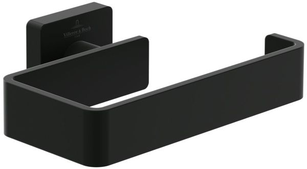 Villeroy & Boch Toilettenpapierhalter Elements, ohne Deckel, Wandmontage, Matt Schwarz