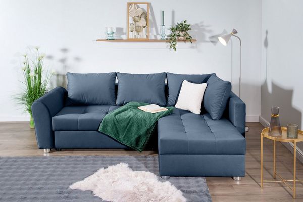 COLLECTION AB Ecksofa Jana L-Form, inkl. Bettfunktion,Bettkasten und Bonnelfederkern