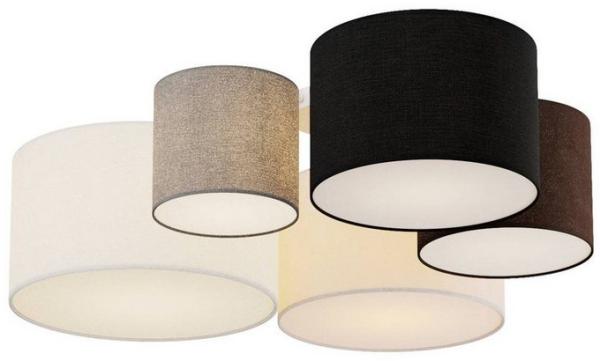 Lindby Deckenleuchten Laurenz, Alu IP20, 5 x 15 W