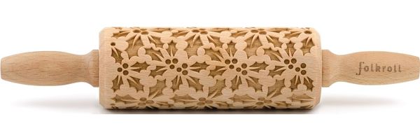 Folkroll Motiv-Teigrolle Stechpalme Junior 23 cm