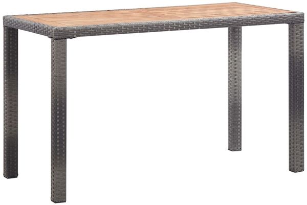 vidaXL Gartentisch Anthrazit und Braun 123x60x74 cm Massivholz Akazie 46451