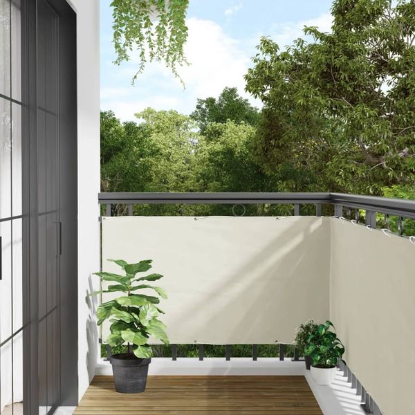 vidaXL Balkon-Sichtschutz Weiß 500x75 cm PVC 4005398