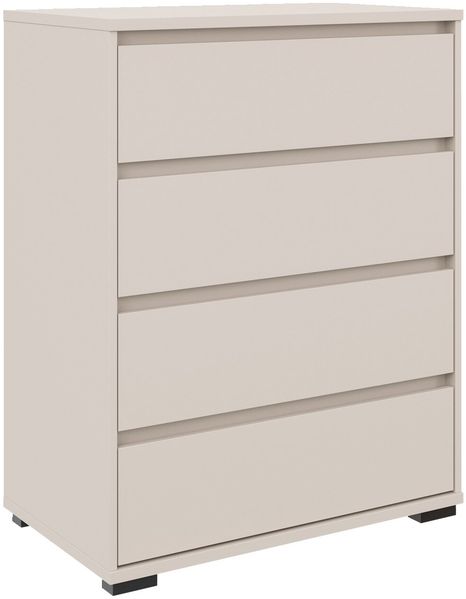 Carryhome 'LINE' Sideboard Hochkommode, Holznachbildung Kaschmir, 80.1 x 102.8 x 48 cm, mit 4 Schubladen