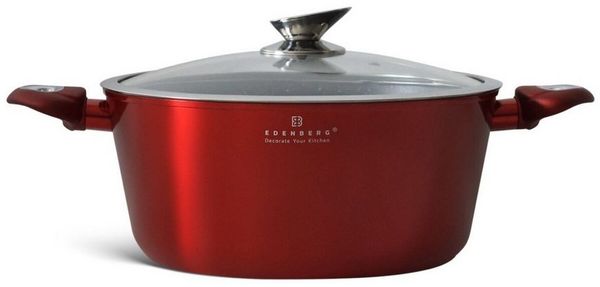 Edenberg Topf-Set Klassische schwarze Töpfe, in 4 verschiedenen Größen und in 4 Farben, Aluminium, Keramik (Gönnen Sie sich stilvolles Kochen auf höchstem Niveau – mit diesem eleganten Topfset, das Design, Qualität und Funktionalität perfekt vereint, 8...