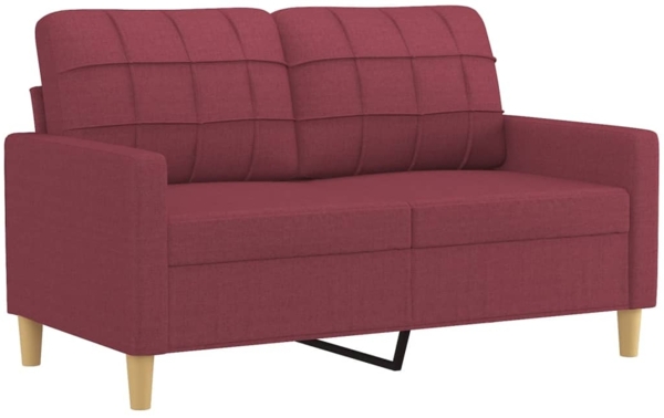 vidaXL 2-Sitzer-Sofa Weinrot 120 cm Stoff 359089 Bild 1
