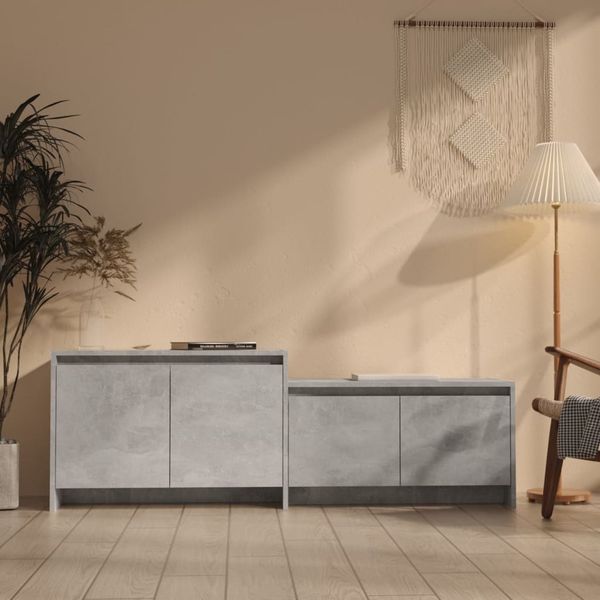 vidaXL TV-Schrank Betongrau 146,5x35x50 cm Holzwerkstoff 809813