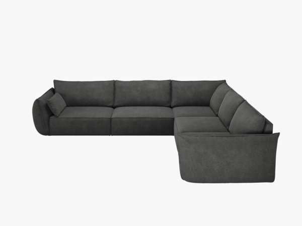 Micadoni Ecksofa Kaelle 7-Sitzer Chenille Over The Horizon Dunkelgrau Bild 1