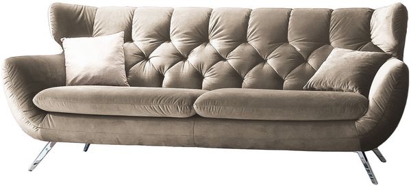 KAWOLA Sofa CHARME 2,5-Sitzer Velvet sand 94 x 95 x 200 cm Bild 3