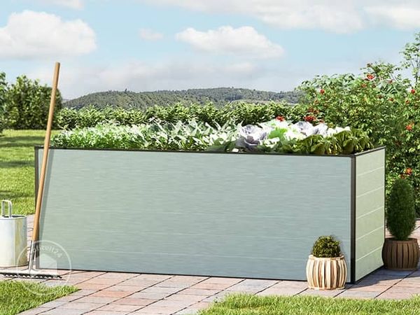 GFP Hochbeet Kräuter-Gemüse-Beet Aluminium CHRISTINA - 195x77x77cm - Aluminium eloxiert