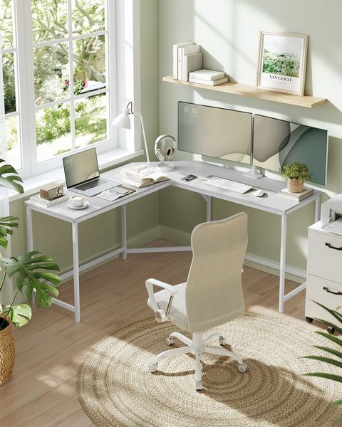 VASAGLE Schreibtisch Computertisch, 130/150 cm, L-förm Eckschreibtisch, platzsparender Bürotisch