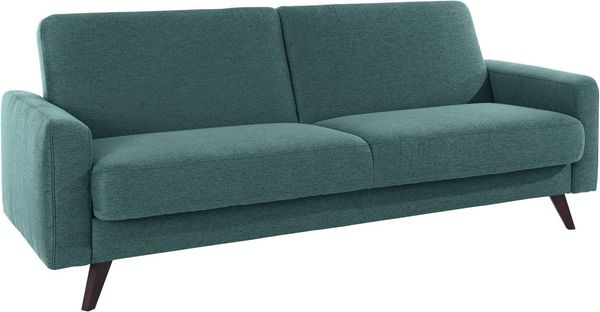 exxpo - sofa fashion 3-Sitzer Samso, elegant und bequem, toller Sitzkomfort, Schlafsofa, Kippcouch, inklusive Bettfunktion und Bettkasten, Komfortsitzhöhe 49cm