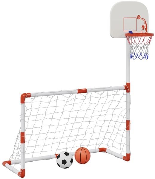 vidaXL Fußball- und Basketball-Set für Kinder mit Bällen 98x50x70 cm 4016330 Bild 2