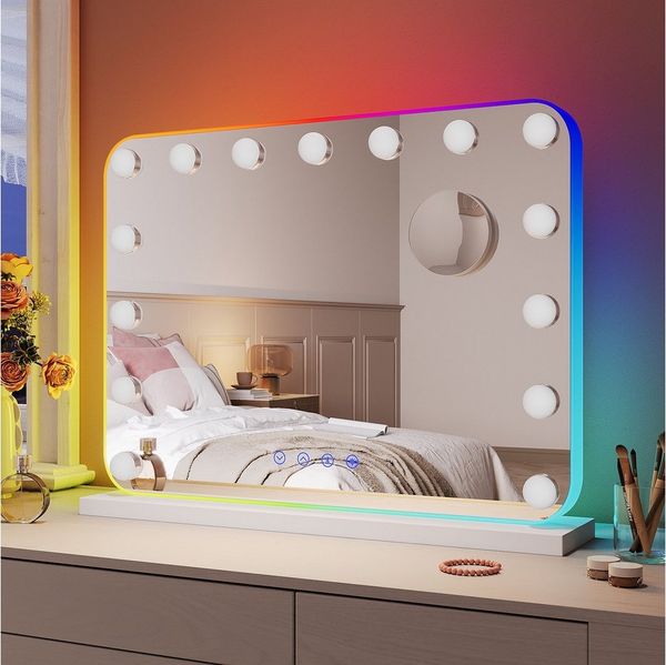 SONNI Schminkspiegel Schminkspiegel mit beleuchtung, Make-up, Hollywood Spiegel mit LED, 3 Farbe Licht