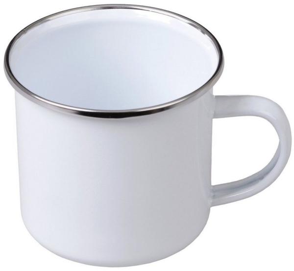 Becher emailliert weiß 8,5 cm