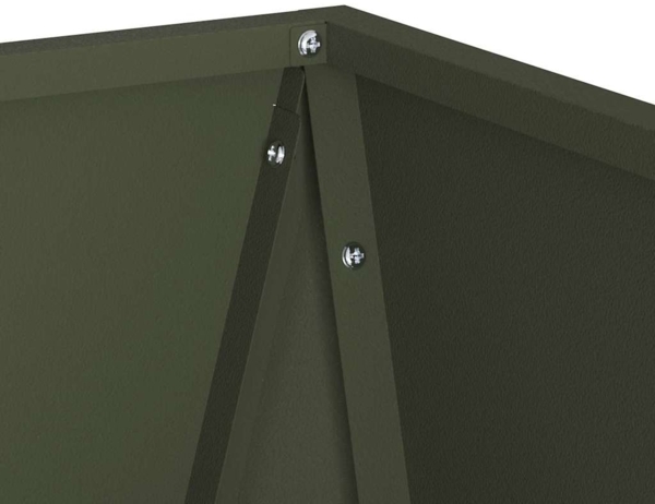 vidaXL Pflanzkübel 2 pcs Olive Grün 30 x 30 x 75 cm Stahl 883773 Bild 7