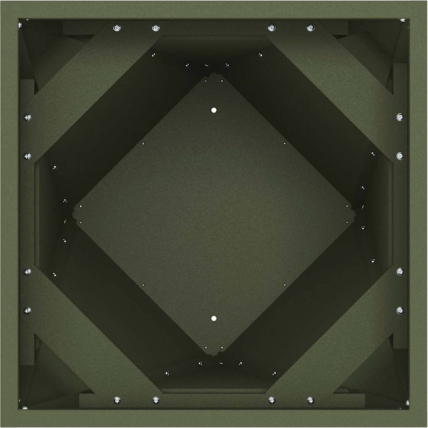 vidaXL Pflanzkübel 2 pcs Olive Grün 30 x 30 x 75 cm Stahl 883773 Bild 6