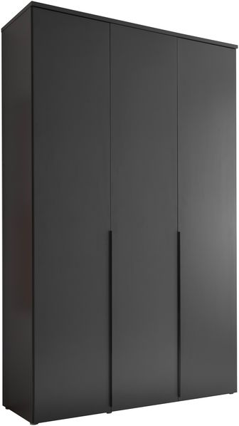 Drehtürenschrank >Kevo< 2 Böden, 2 Stangen, Graphit, Dekor - 135x225x52cm (BxHxT)