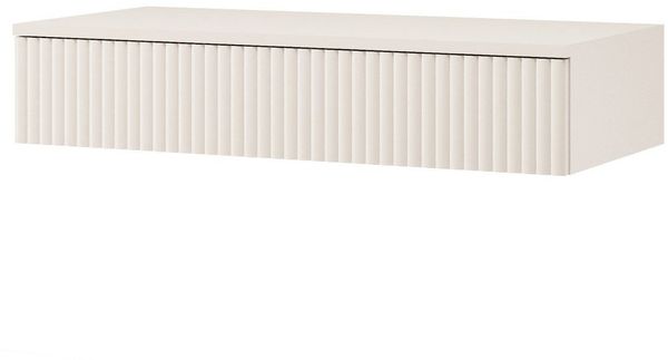 Beautysofa Konsolentisch Hängend Soft mit Rillenfront, Push-to-Open System und Schublade (grifflos, moderner Wand-Konsolentisch), Breite: 83 cm