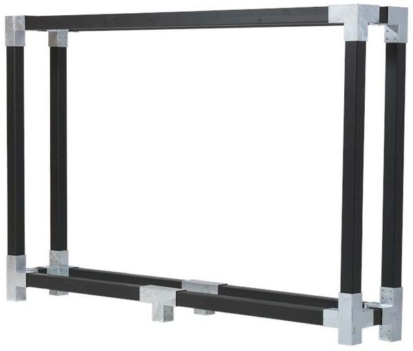 Plus Holz Kaminholzregal Holzlager | Schwarz |