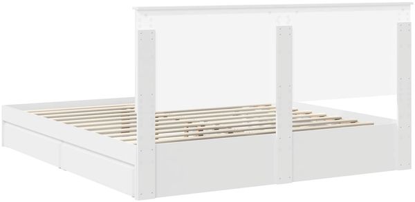 vidaXL Aufbewahrungsbett mit Kopfteil Weiß 180 x 200 cm Holzwerkstoff 3411180 Bild 10
