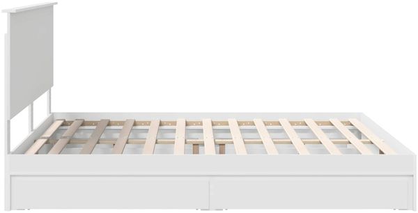 vidaXL Aufbewahrungsbett mit Kopfteil Weiß 180 x 200 cm Holzwerkstoff 3411180 Bild 9