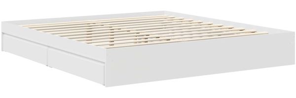 vidaXL Aufbewahrungsbett mit Kopfteil Weiß 180 x 200 cm Holzwerkstoff 3411180 Bild 6