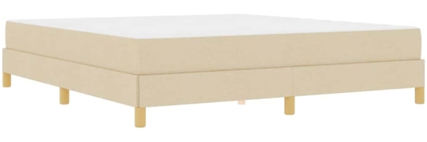 vidaXL Boxspringbett Creme 180 x 200 cm Stoff 3398589