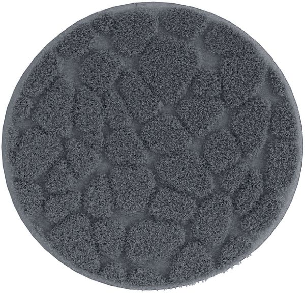 Grund Badematte Ashtar, Badvorleger, Badezimmer Teppich, 3D-Design, Höhe 20 mm, rutschhemmend beschichtet, schnell trocknend, Polyester, rund, Hoch-Tief-Design mit organischer Steinoptik, Made in Europe